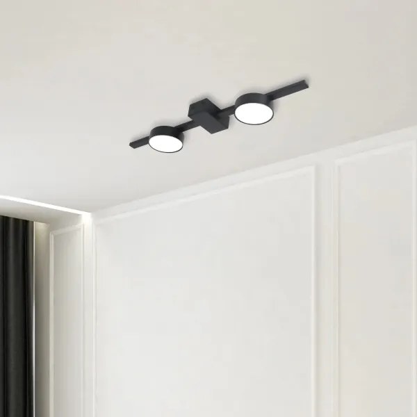 Plafonieră LED JOY 2xGX53/6W/230V negru