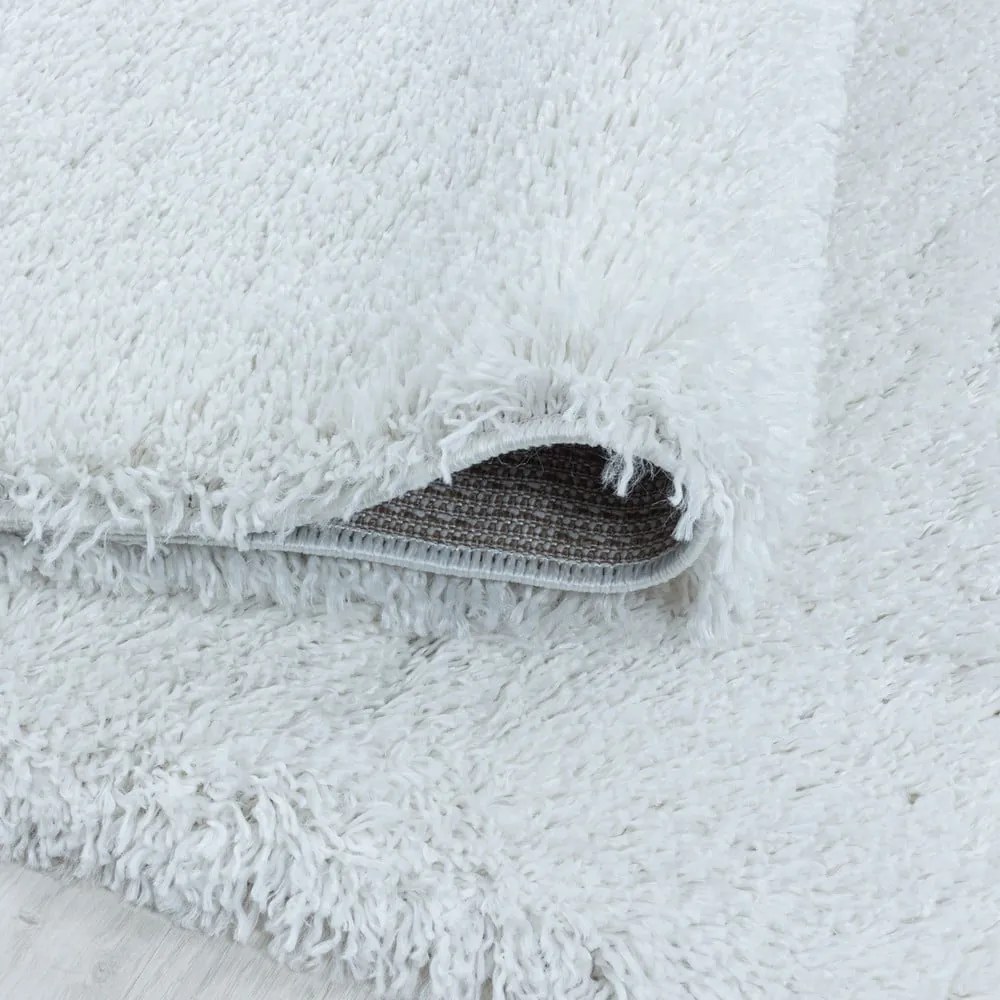 Covor alb rotund ø 160 cm Fluffy – Ayyildiz Carpets
