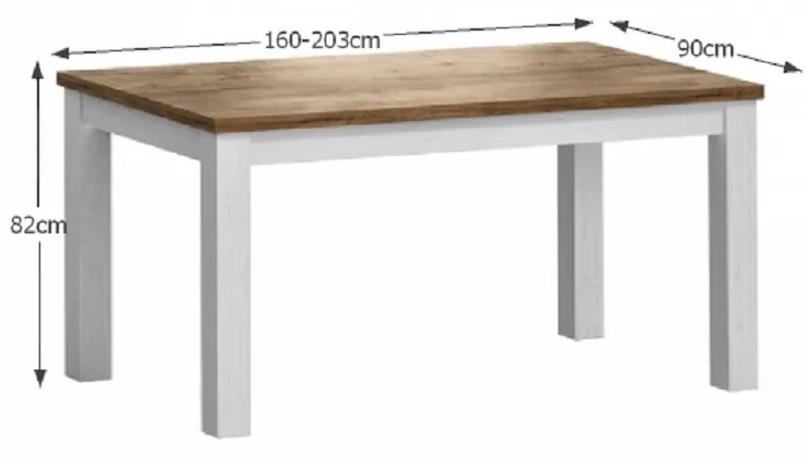Masă extensibilă PROVANCE, pin andersen