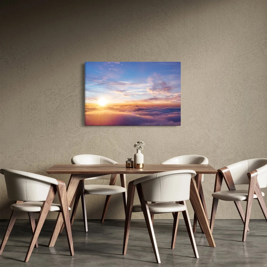 Tablou - Apus de soare deasupra norilor (90x60 cm)