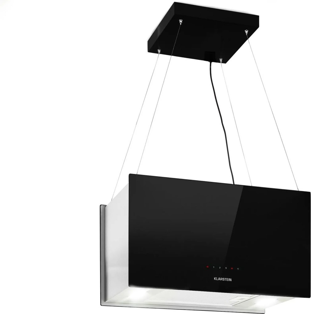 Klarstein Kronleuchter L, hotă tip insulă, 60 cm, evacuare 577 m³/h, LED, touch, negru
