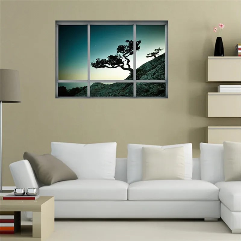 Sticker perete Baobas Tree 3D Window
