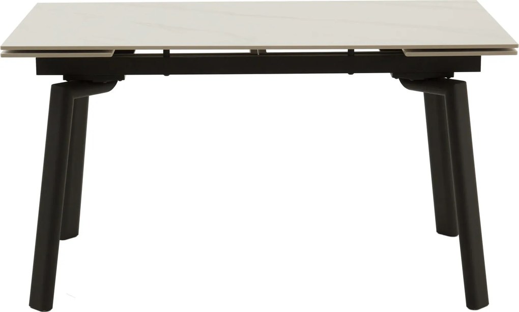 Masă ceramică Sonic White, 140 cm/80 cm și 2 extensii 30 cm