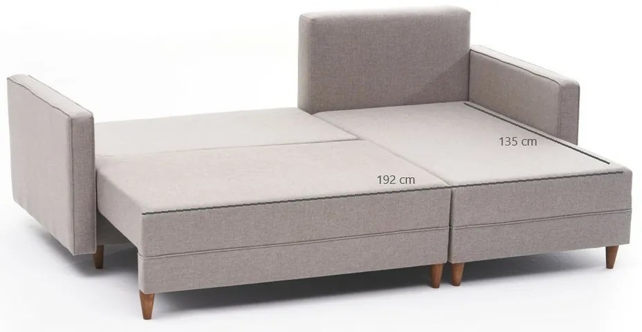 Canapea extensibilă de colț Aydam Right Cream