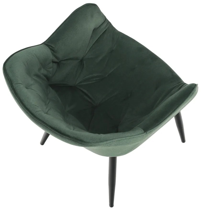 Fotoliu de design, material textil Velvet verde, FEDRIS