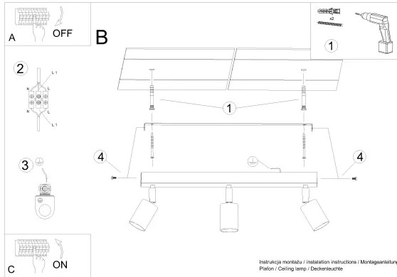 Spot Sollux SL.1288 VERDO 3xGU10/10W/230V alb