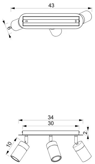 Spot Brilagi POKER 3xGU10/25W/230V verde