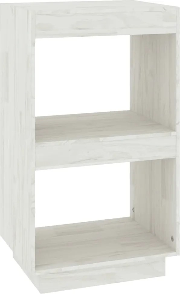 vidaXL Bibliotecă, alb, 40x30x71 cm, lemn masiv de pin