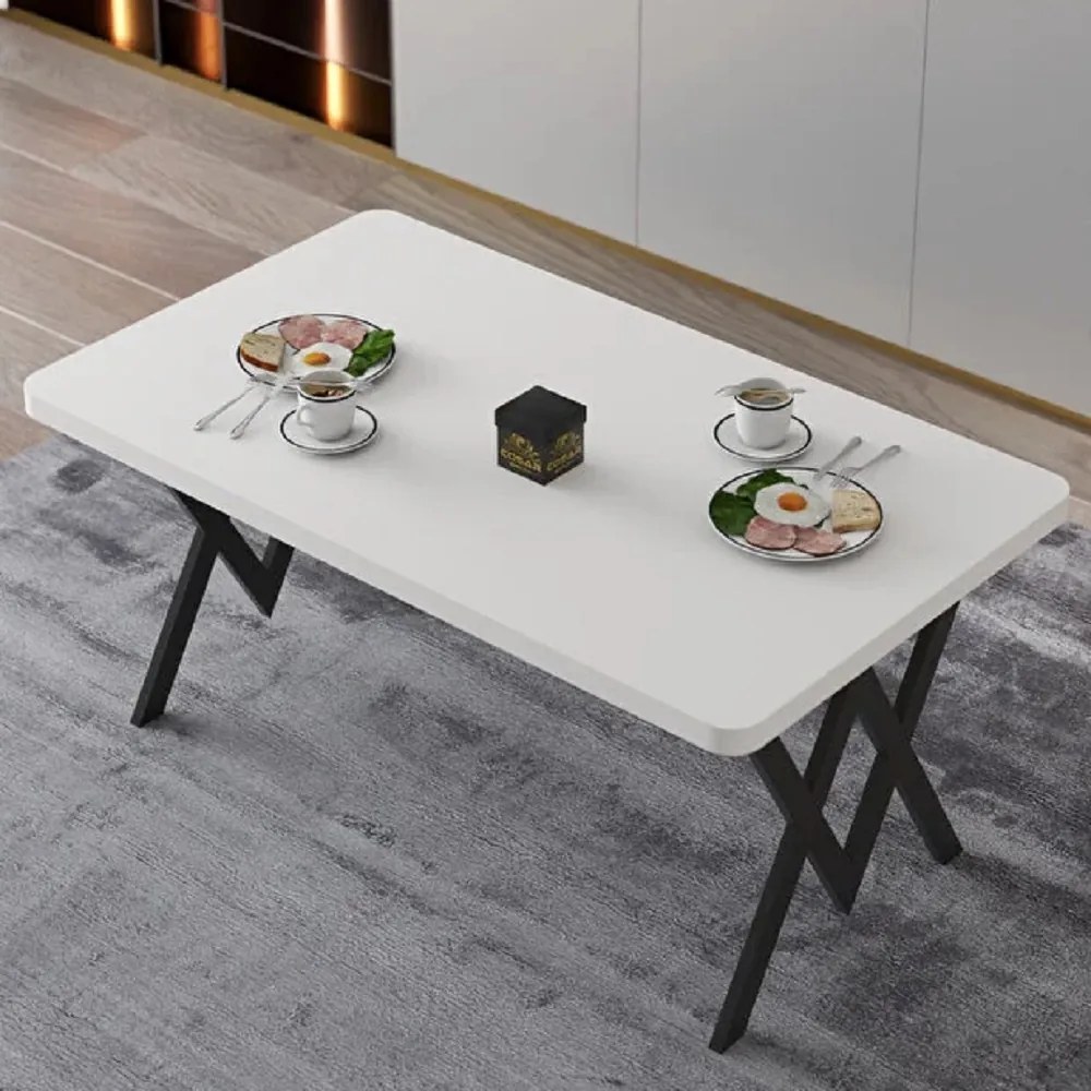 Masa bucatarie texturata, alb, 120x80x75 cm, A0101