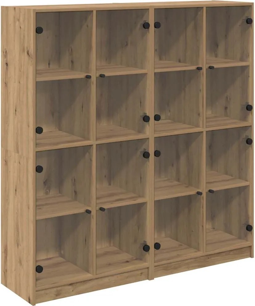 vidaXL Bufet 2 pcs Stejar Artizanal 68 x 37 x 142 cm Lemn compozit