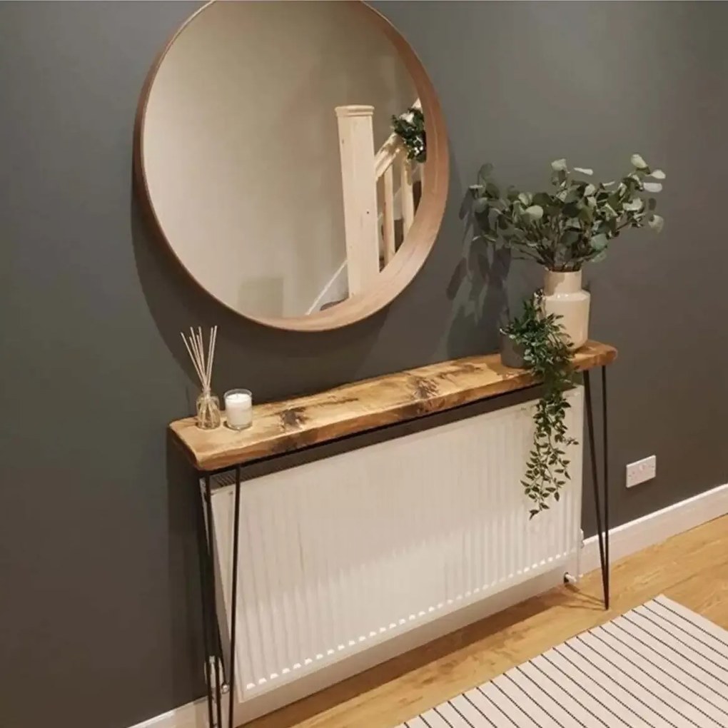 Masuta hol intrare, suport calorifer, seria A-620,lemn, Homs, 130 x 20 x 85cm,30437