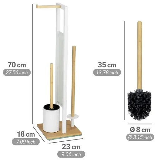 WENKO 26214100 - Set pentru WC RIVALTA 18x70 cm maro/alb