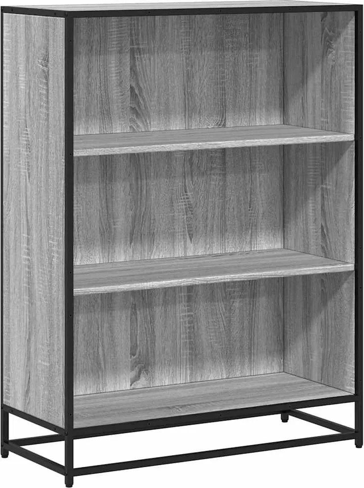 vidaXL Bibliotecă, gri sonoma, 80,5x35x107,5 cm, lemn prelucrat