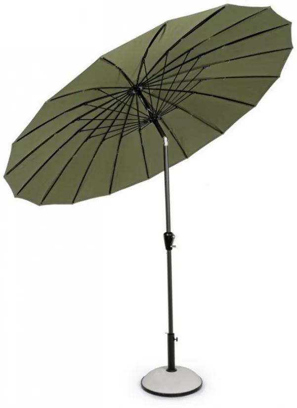 Umbrela de soare, antracit / verde masliniu, diam. 270 cm, Atlanta, Yes