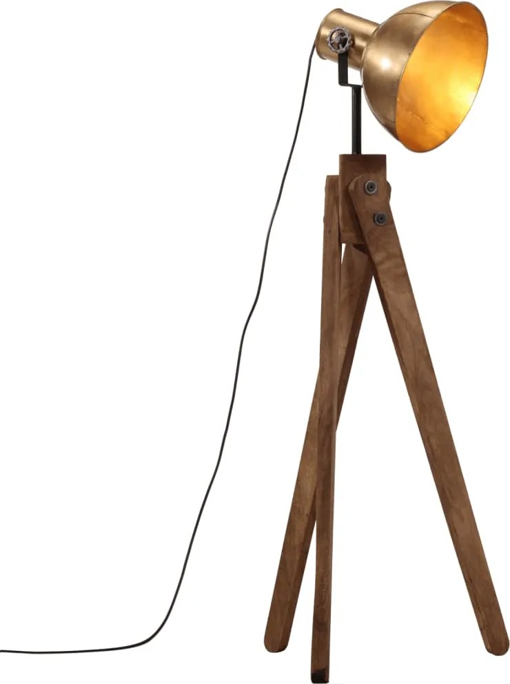 vidaXL Lampă de podea 25 W, alamă antichizată, 45x45x120 cm, E27