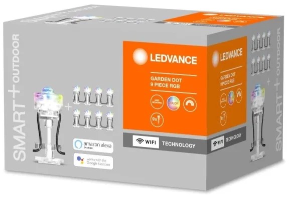 Ledvance - Set prelungitor exterior LED RGB SMART+ 9xLED/2,5W/230V IP65 Wi-Fi