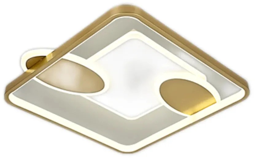 Lustra LED Cu Telecomanda, Elit's Esn R9054/Sr, Intensitate Reglabila, 110W, Auriu