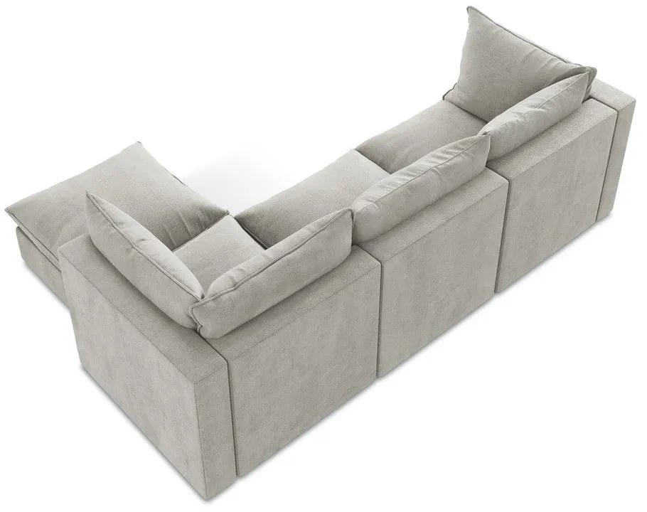 Colțar gri deschis (cu colț pe partea dreaptă/cu șezlong) Manao – Makamii