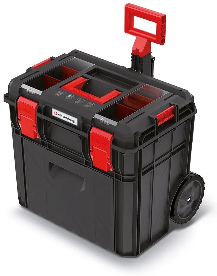 Valisa cu roti A, 51 cm, compartiment si organizator, neagra