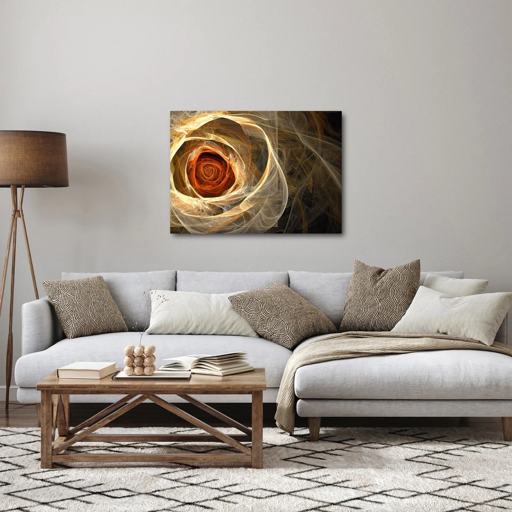Tablou - Trandafiri abstracți în culori aprinse (70x50 cm)