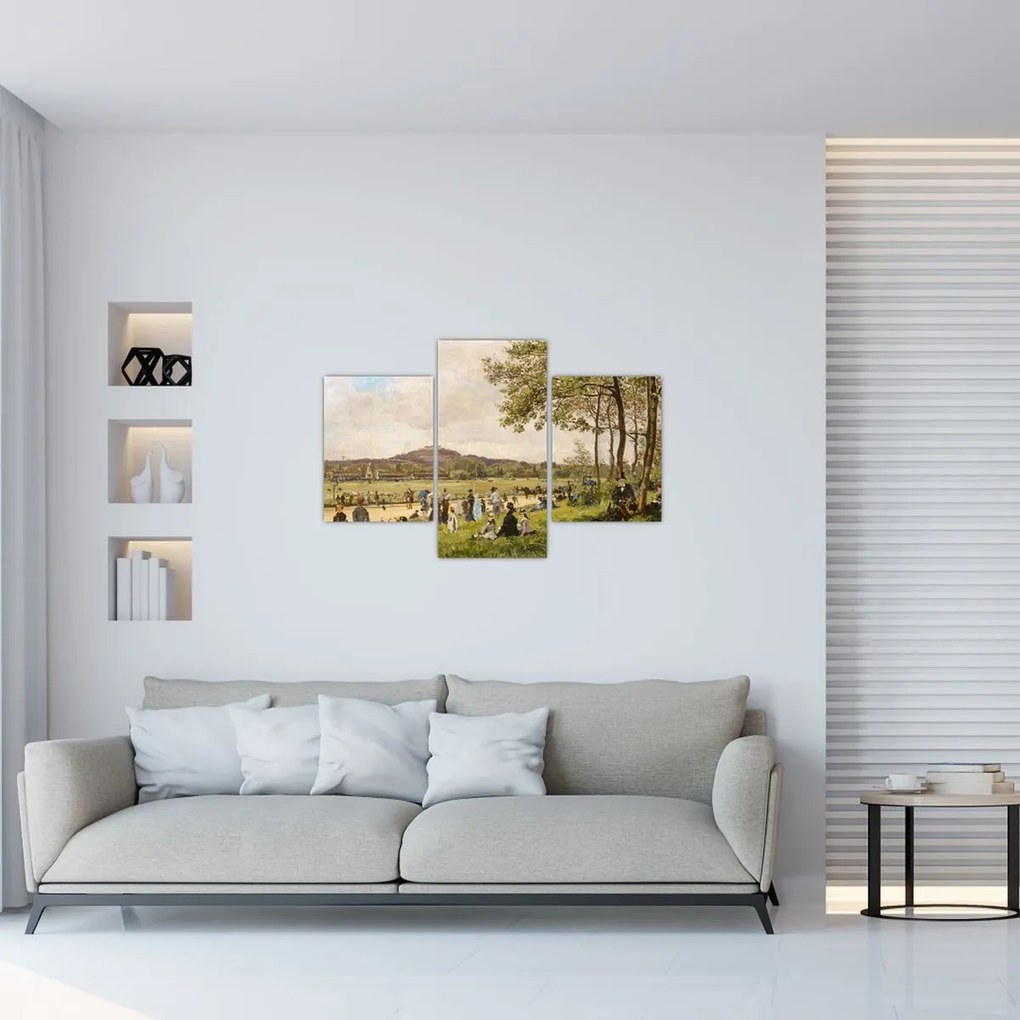 Tablou - French 19th Century, Race Course at Longchamps, reproducere (90x60 cm)