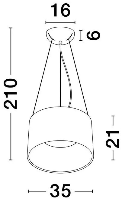 Lustra LED suspendata design modern ATIL D-35cm