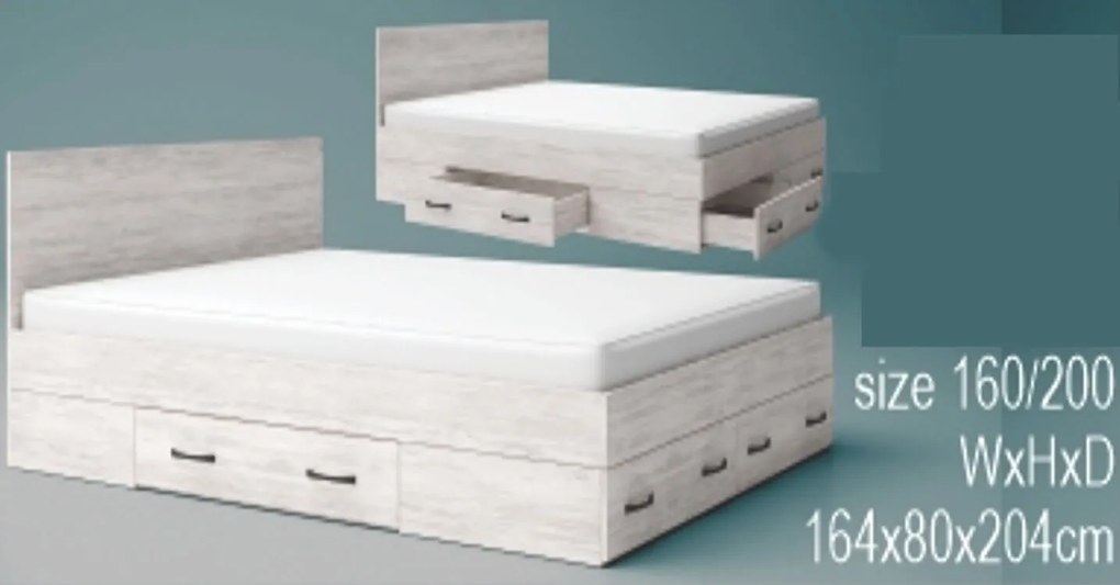 Dormitor GLOBAL3761 - stejar blanco