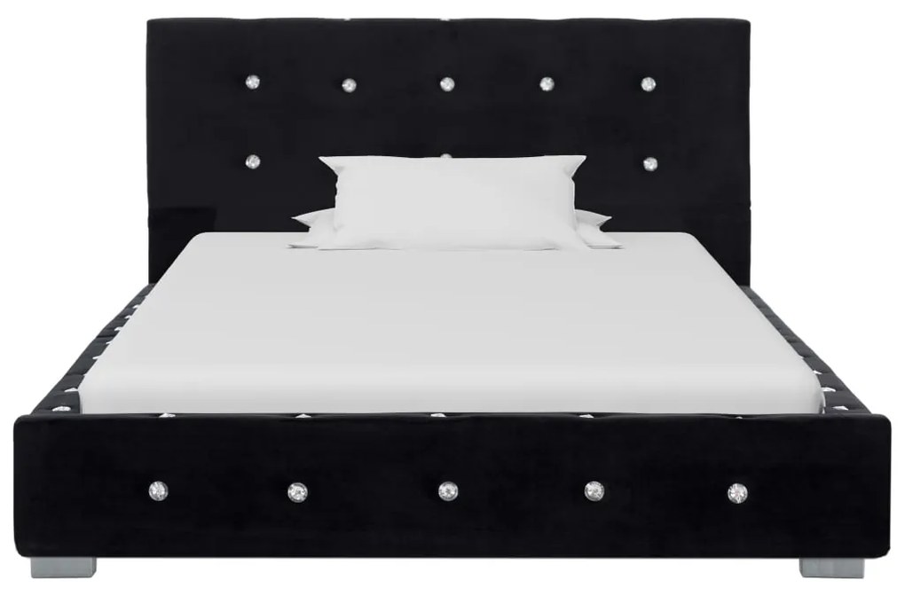 280382 vidaXL Cadru de pat, negru, 90 x 200 cm, catifea