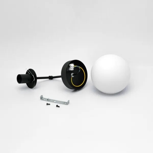 Lampă de perete MOON 1xE27/15W/230V negru