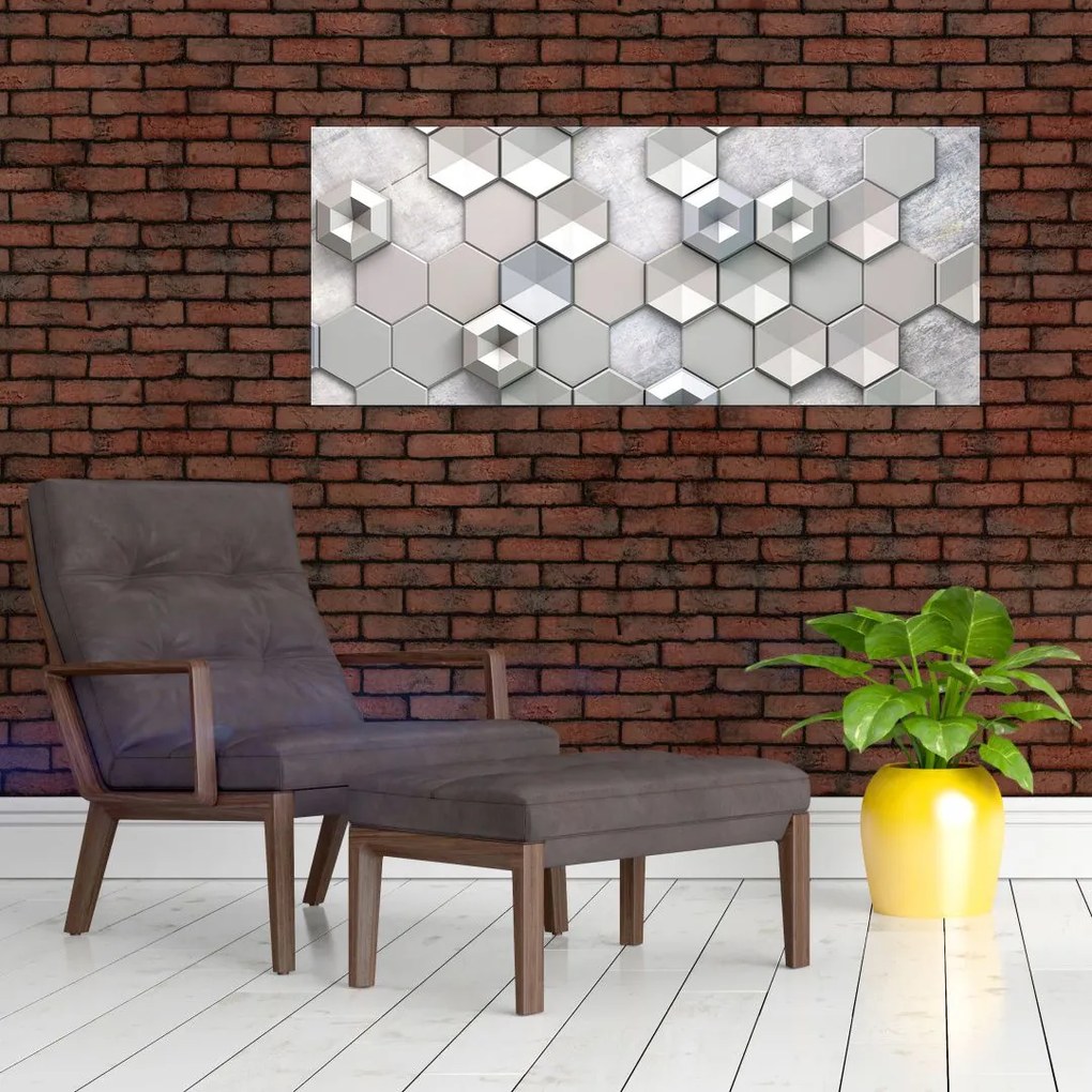 Tablou cu abstracție 3D (120x50 cm)