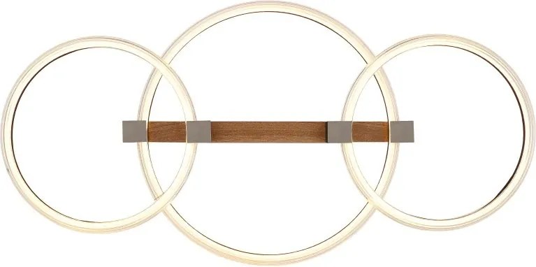 Plafoniera LED metal cu efect de lemn FLETCHER D2