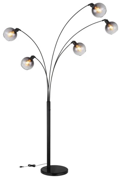 Lampadar Globo 58228NBS SEYMOUR 5xE27/40W/230V fumuriu