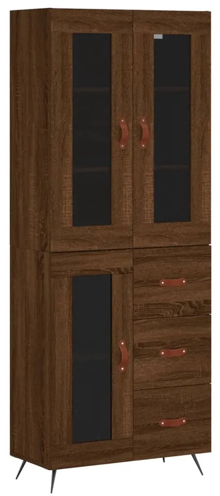 3198576 vidaXL Dulap înalt, stejar maro, 69,5x34x180 cm, lemn compozit