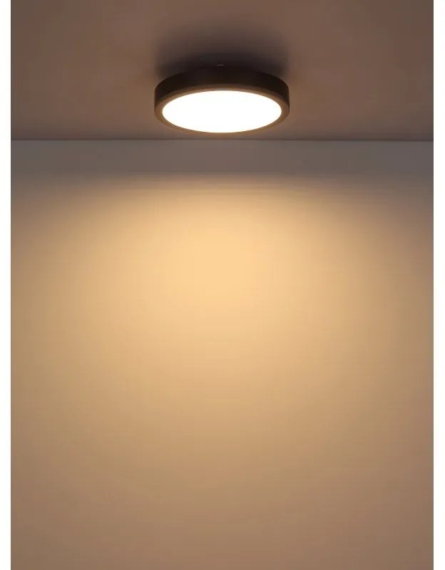 Plafoniera LED aluminiu argintiu, MDF gri DORO 30cm