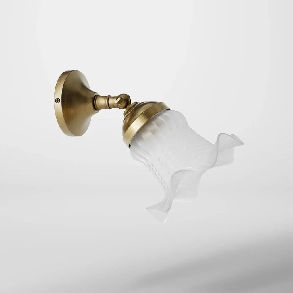 Aplica de perete stil clasic italian din alama si sticla Bell