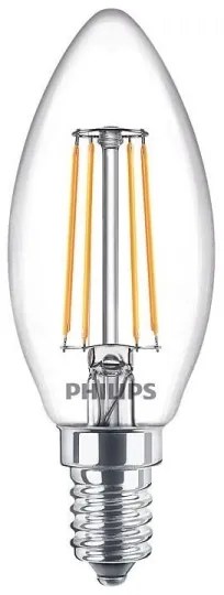 SET 3x Bec LED Philips B35 E14/4,3W/230V 2700K