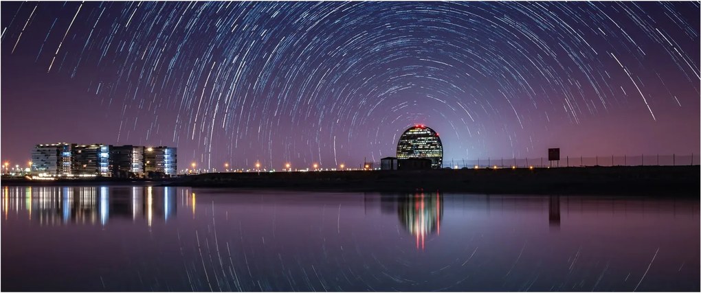 Tablou cu cerul nocturn și stele (120x50 cm)