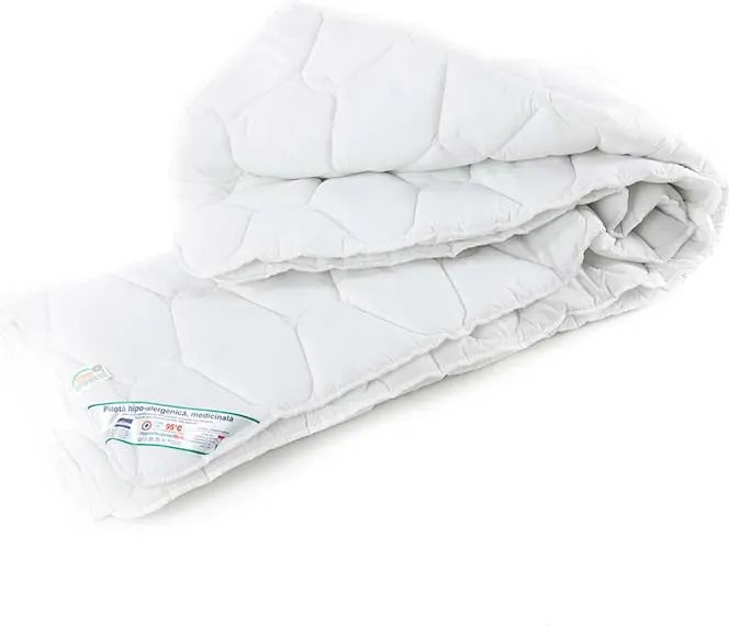 PILOTA HIPOALERGENICA, MEDICINALA, 400 G/MP, 200X220 CM, ANOTIMP IARNA, MATERIAL HUSA MICROFIBRA, UMPLUTURA POLIESTER, ALB
