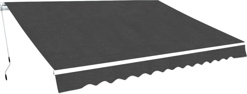 vidaXL Copertină pliabilă cu acționare manuală, 400 cm, antracit
