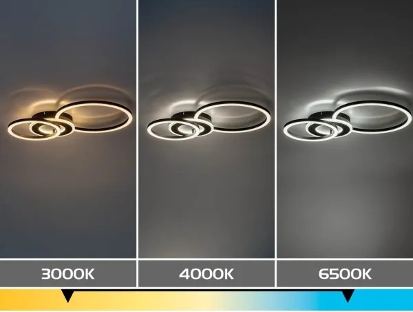 Rabalux 71485 - Plafonieră LED reglabilă LUREO, 24W/230V, 3000–6500K, 46 x 33 cm + telecomandă