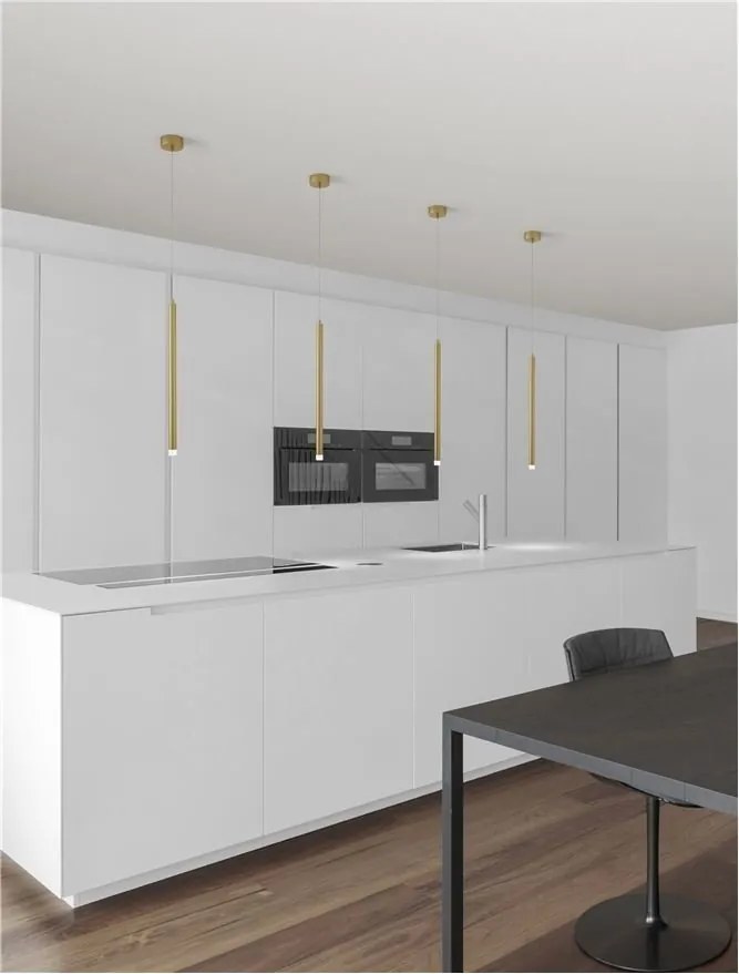 Pendul LED design modern Trimle auriu 2.5cm