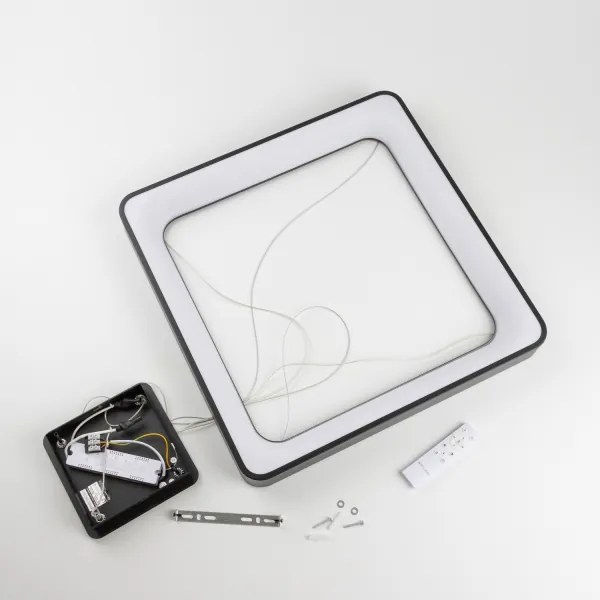 Brilagi - Lustru LED dimabil pe cablu FALCON II LED/125W/230V 60x60 cm negru + telecomandă