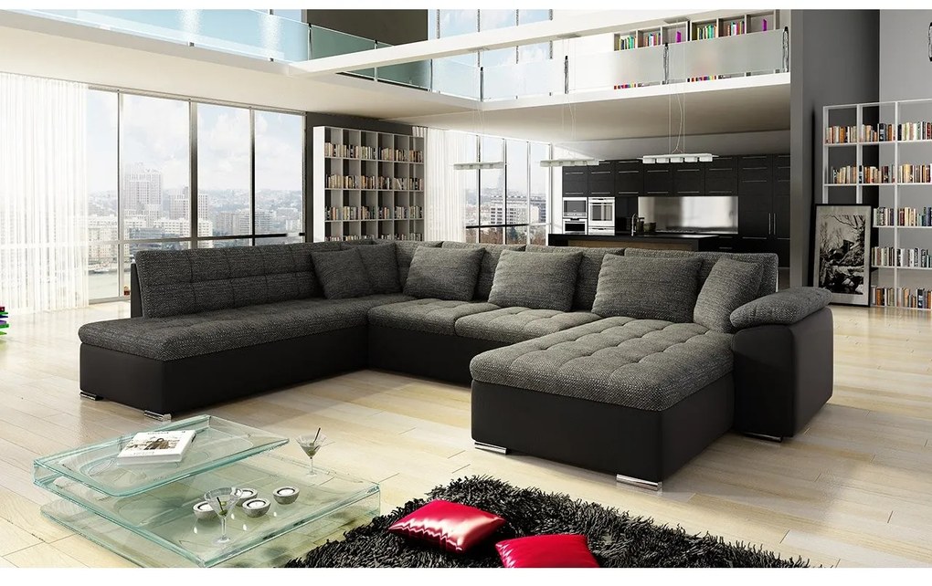 Colțar Talina cu funcție de dormit (Dreapta U) (Uttario Velvet 2954 + Uttario Velvet 2954 + Evo 29). 1059436
