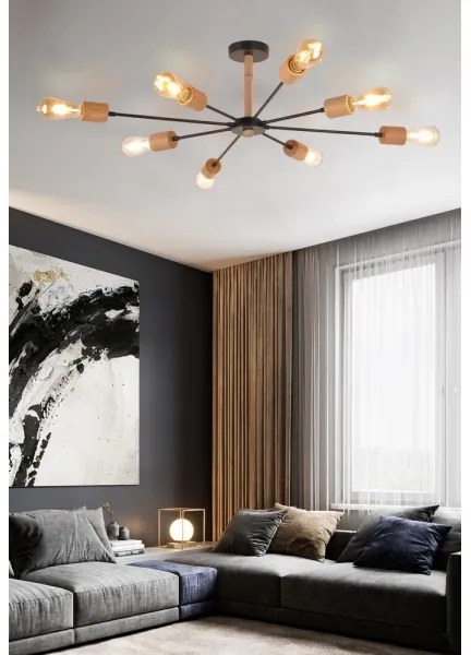 Top Light Star 8 - Lustră pe tijă STAR 8xE27/40W/230V