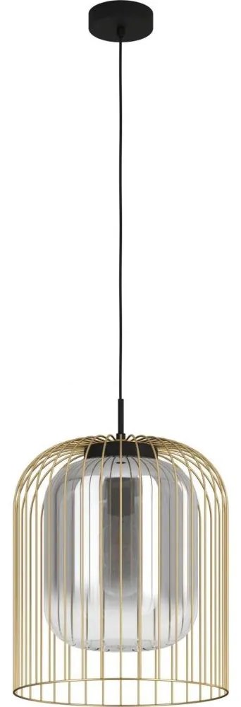 Eglo 39695 - Pendul pe cablu CAMINATA 1xE27/40W/230V negru/auriu