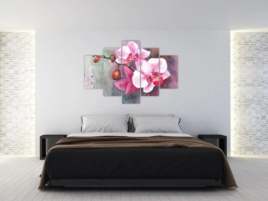 Tablou - Orhidee, acvariu (150x105 cm)