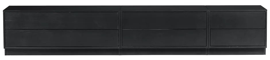 Masă TV modulară neagră din lemn masiv de pin 50x40 cm Finca – WOOOD