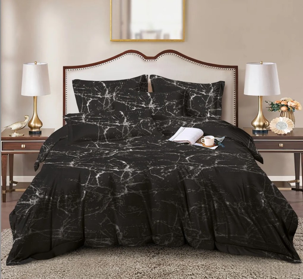 Lenjerie de pat din microfibra TEMPESTA negru Dimensiune lenjerie de pat: 70 x 90 cm | 140 x 220 cm