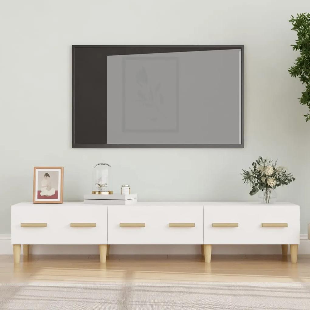 Comoda TV, alb, 150x34,5x30 cm, lemn compozit Alb, 1