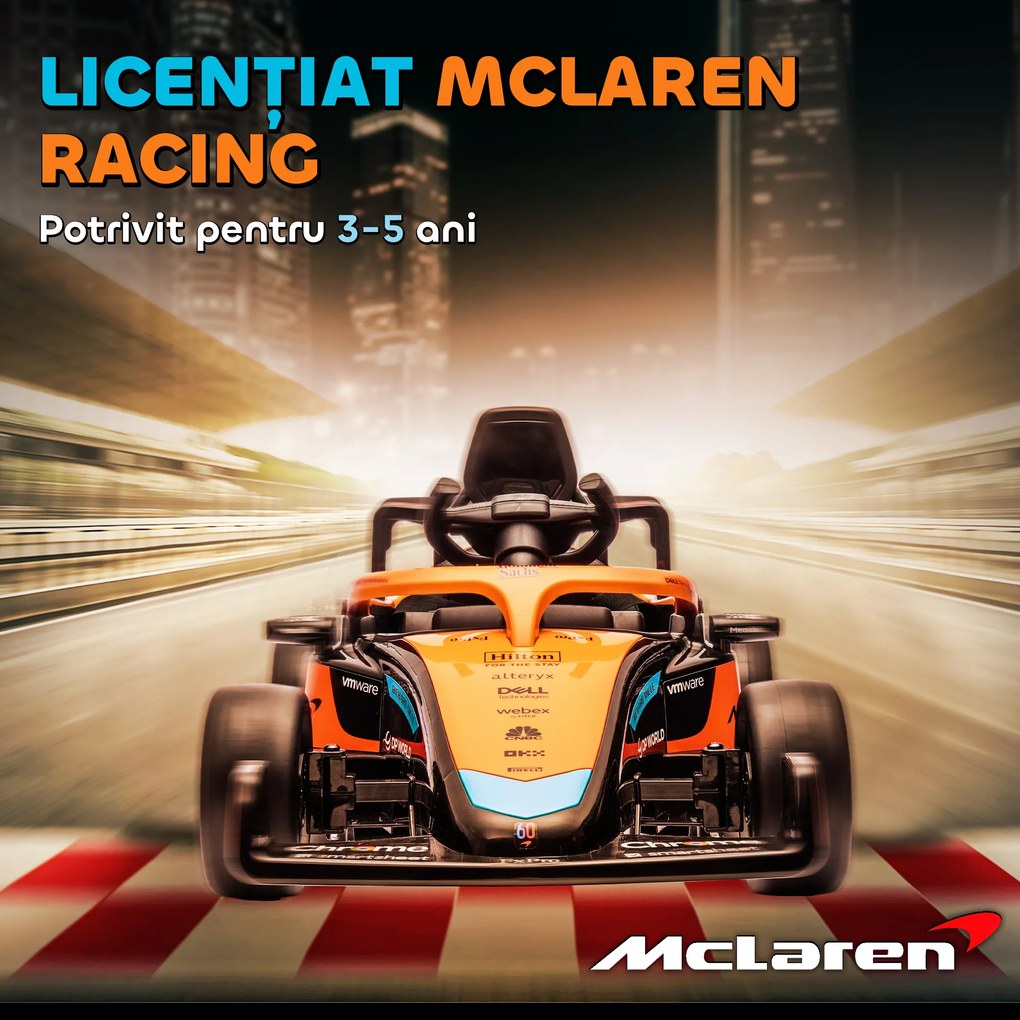 AIYAPLAY Mașină Electrică pentru Copii cu Telecomandă, Mașină cu Baterii, Mașină Electrică cu Suspensie, 115x67x50 cm, Portocaliu | Aosom Romania